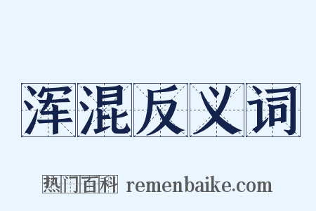 浑混反义词是什么意思的图片